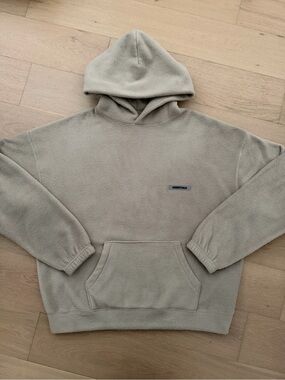 Fear of God Essentials Beige Polar Fleece Hoodie